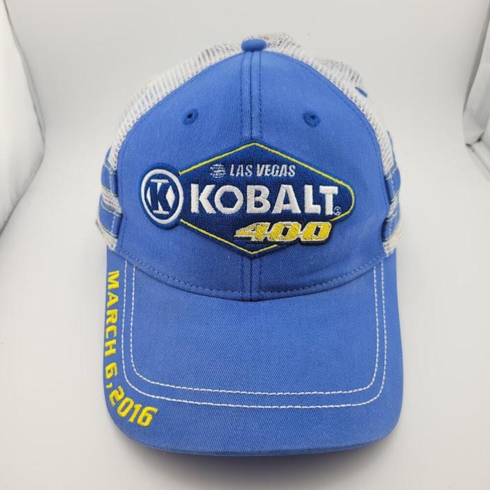 Las Vegas Motor Speedway Hat Cap Snap Back Mens Blue NASCAR Racing Kobalt 400